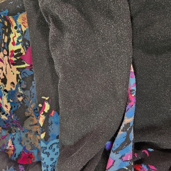 Free People Meadow Lark Floral Black Oversized Long Sleeve Size Medium - Picture 14 of 15